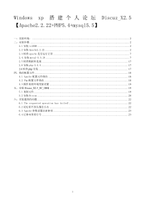 windows-xp搭建个人论坛discuz-(Apache+mysql+PHP)