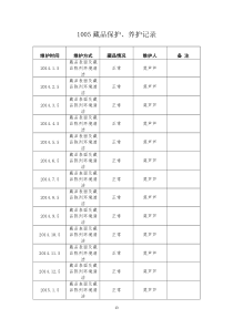 1005-藏品保护、养护记录