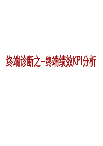 KPI绩效分析与店铺诊断