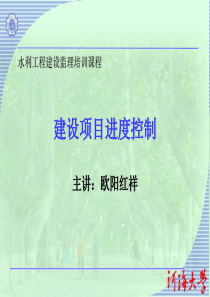 水利工程建设监理培训教程-建设项目进度控制