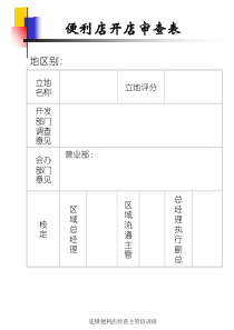 便利店开店审查表(1)