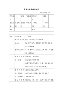 商场超市收银主管职务说明书