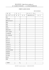 商铺单元验收交接表