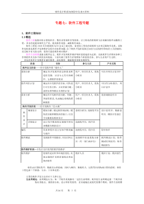 软考基础知识专题七：软件工程专题(考试重点)