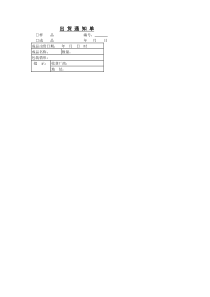 某大型超市常用表格----出货通知单