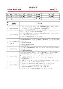 某大型跨国连锁超市管理部经理岗位说明书