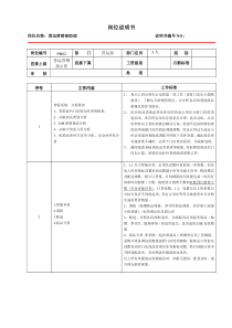 某大型跨国连锁超市营运营销部助理岗位说明书