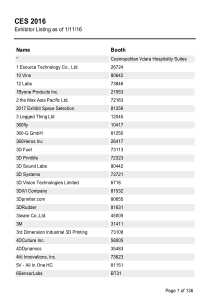 ces16_Exhibitor_List(XXXX年美国CES消费电子展参展商