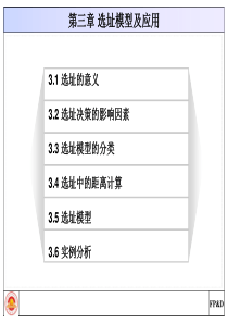 第三章-选址模型及应用