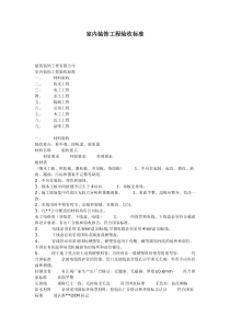 室内装饰工程验收标准