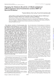 Changing the Substrate Reactivity of 2-Hydroxybiph