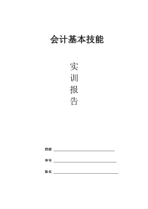 会计基本技能实训报告