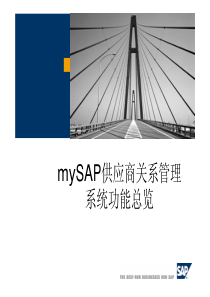 mySAP-供应商关系管理系统介绍