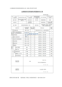 金属板面层检验批质量验收记录