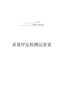 水保工程评定检测表格（DOC35页）