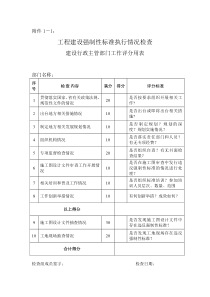 工程建设强制性标准执行情况检查