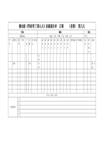 微电影拍摄通告单