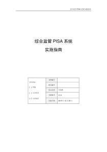 综合监管PISA系统实施指南