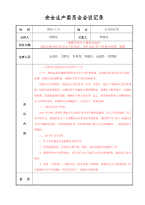 7安全生产领导小组会议纪要、记录(每季度一次供参考)