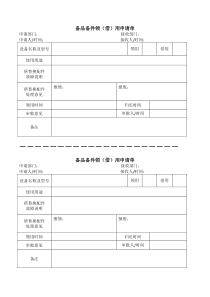 备品备件领(借)用申请表