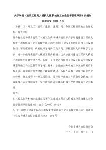 关于转发《建设工程高大模板支撑系统施工安全监督管理导则》的通知