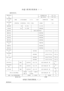 在建工程项目检查表(一)