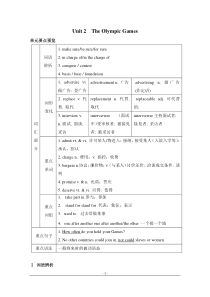 高中英语人教版必修二Unit-2知识点汇总及强化练习