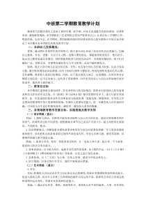 中班下学期教育教学计划