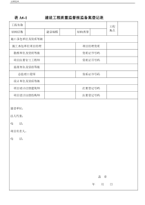 河北建筑工程竣工验收资料表格