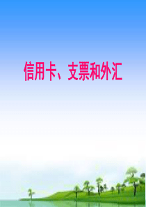 人教版高中政治必修一：1.2《信用卡、支票和外汇》