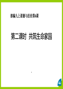 部编人教版九上道德与法治部编九上道德与法治6.2《共筑生命家园》教学课件