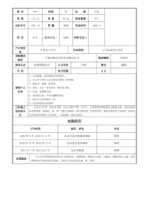 厨师个人简历表