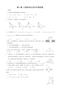 浙教版八年级上第1章三角形的初步认识单元测试题及答案