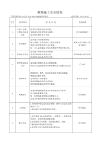 幕墙安全检查(表格)