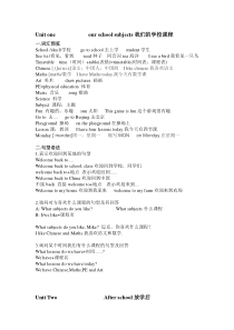 苏教版四年级英语下知识点总结