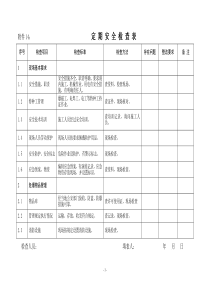 定期安全检查记录表