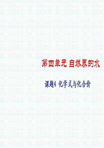 人教版初三化学第四单元课题4化学式与化合价(共30张PPT)