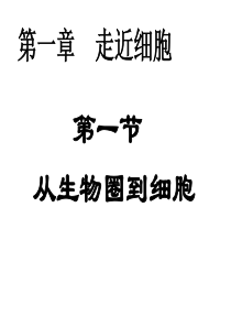 人教高中生物必修一第一章第一节-走进细胞-课件