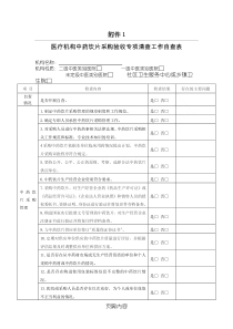 中药饮片自查表格模板