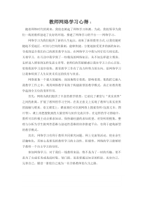 教师网络学习心得