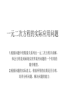 一元二次方程的实际应用问题