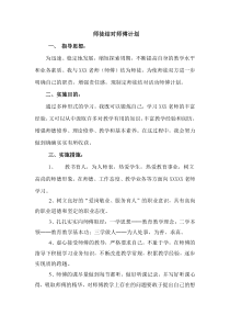 教师师徒结对计划