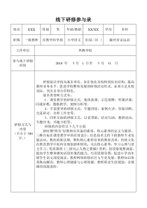 最新线下研修参与录