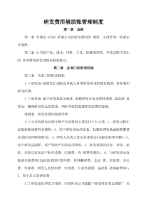 研发费用辅助账管理