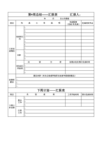 周工作总结及下周计划(模板)