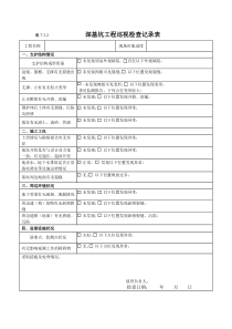 深基坑工程日常巡视检查记录表