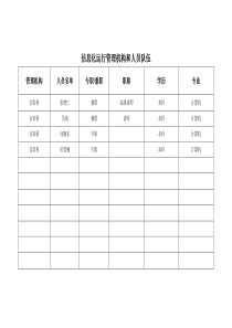 信息化运行管理机构和人员队伍