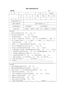 混凝土浇筑监理旁站记录(完整)