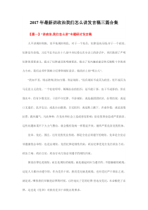 讲政治我们怎么讲发言稿三篇合集