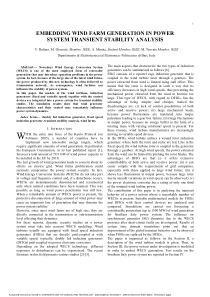 Embedding wind farm generation in power system tra